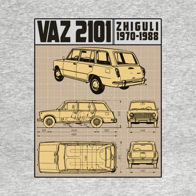 VAZ-2101 ZHIGULI LADA CAR by theanomalius_merch